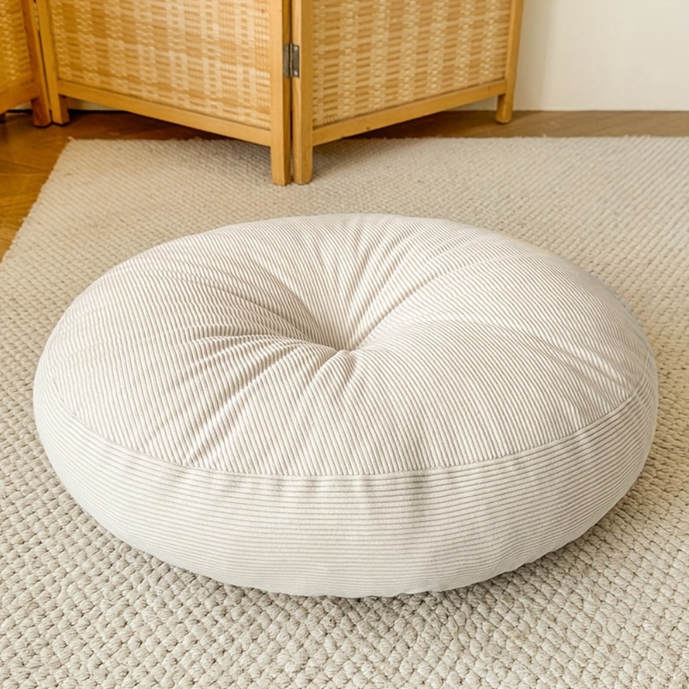 Meditation Cushion Zafu - Dickes rundes Kissen, weiches und bequemes,