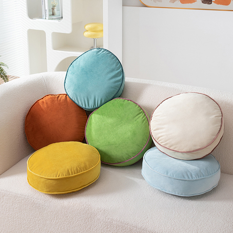 Meditation Cushion Zafu - Weiches rundes Kissen im nordischen minimalist