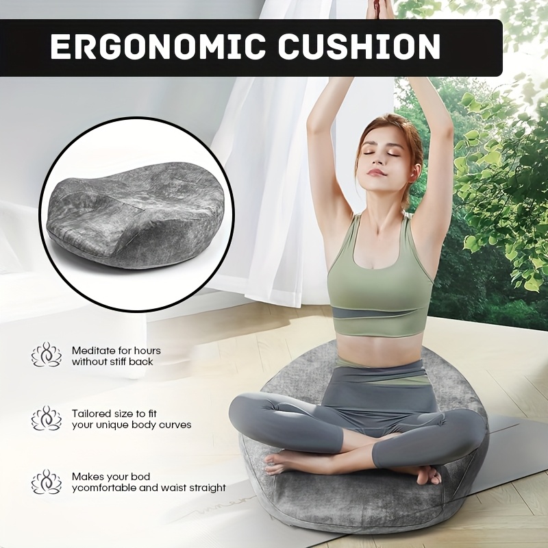 Meditation Cushion Zafu - Meditationskissen aus Memory-Schaum mit ergonomischer Unterstützung