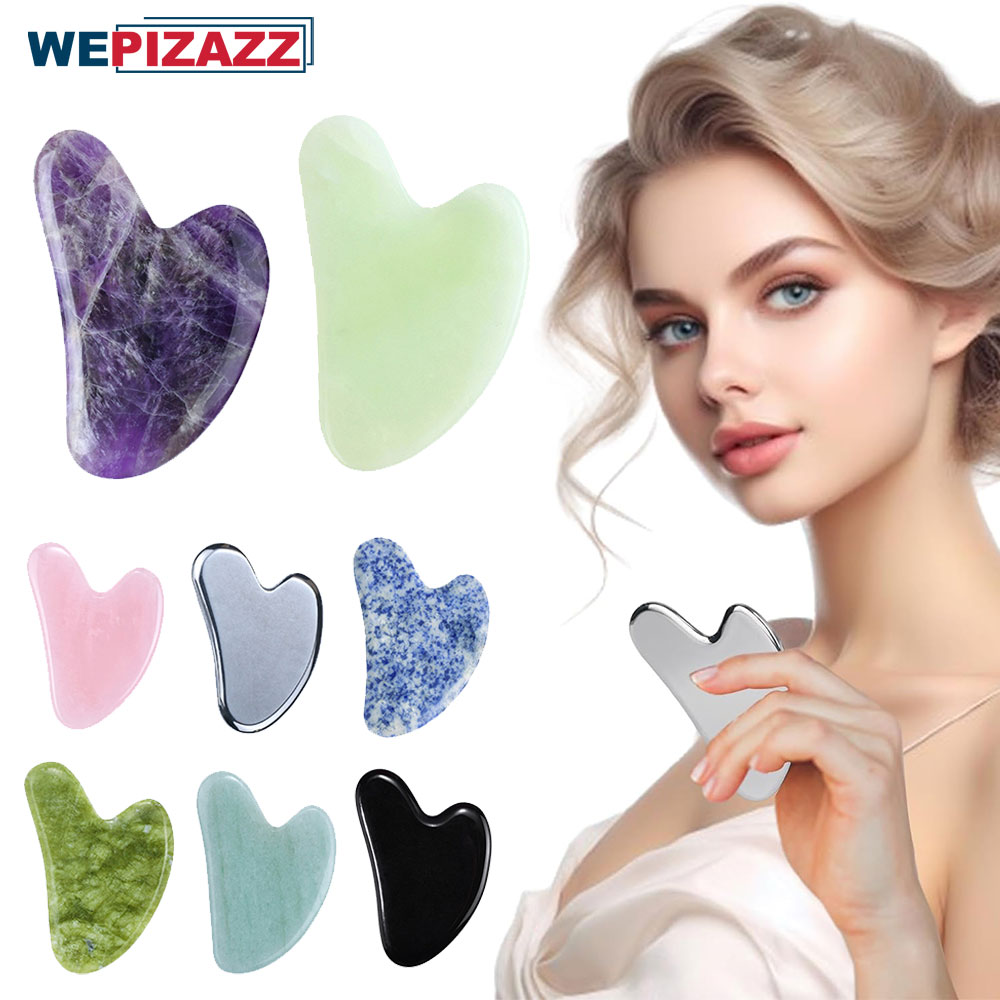 Jade Gua Sha Tool - Gua Sha Gesichtswerkzeuge Stein zum Schaben