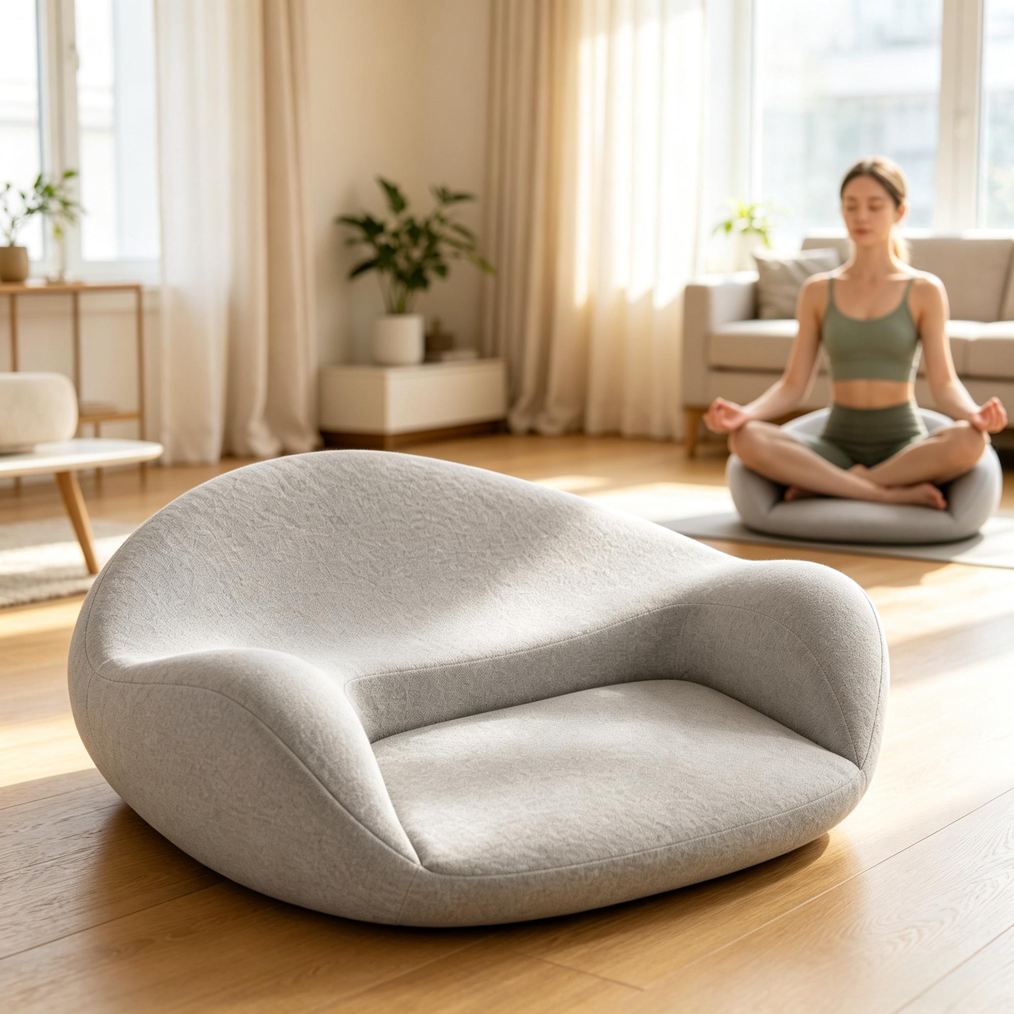 Meditation Cushion Zafu - Memory-Schaum Meditationskissen mit Ergonomischer Unterstützung Bodenkissen