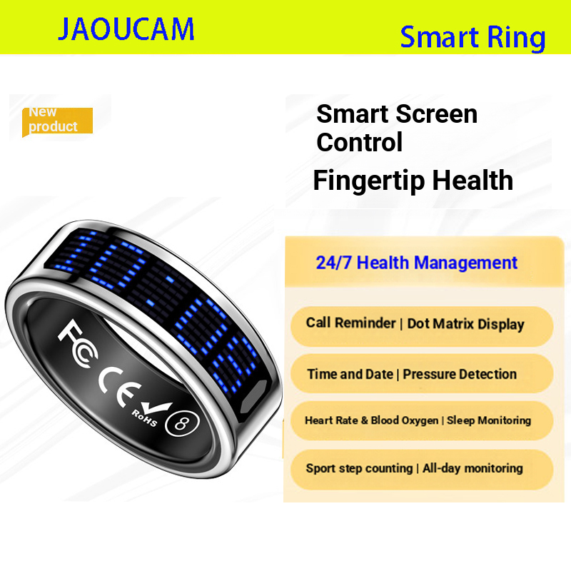 Women'S Health & Wellness Center - 2026 Smart Ring Anruf-ID-Erinnerung Herzfrequenz-Blutdruck-Monitor für