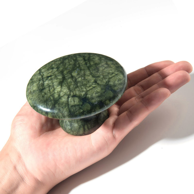 Natürliche Jade Pilz Kopf Mass – Jade Gua Sha Tool Bewertung und Preis